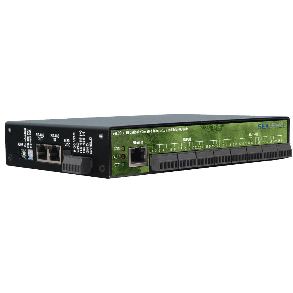 SeaI/O Ethernet Modbus TCP With 16 Iso Inputs; 16 Reed Relays