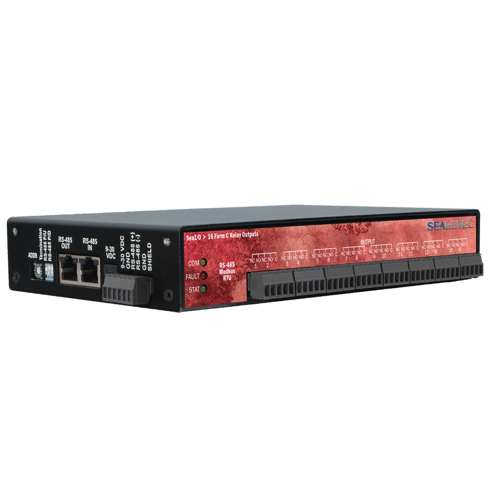 SeaI/O RS-485 Modbus RTU w/ 16 Form C Relay Outputs