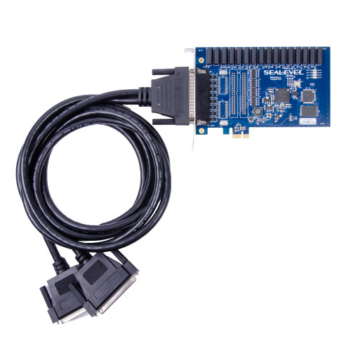 PCI Express 16 Reed Relay Output / 16 Isolated Input Digital Interface With Socketed Resistors