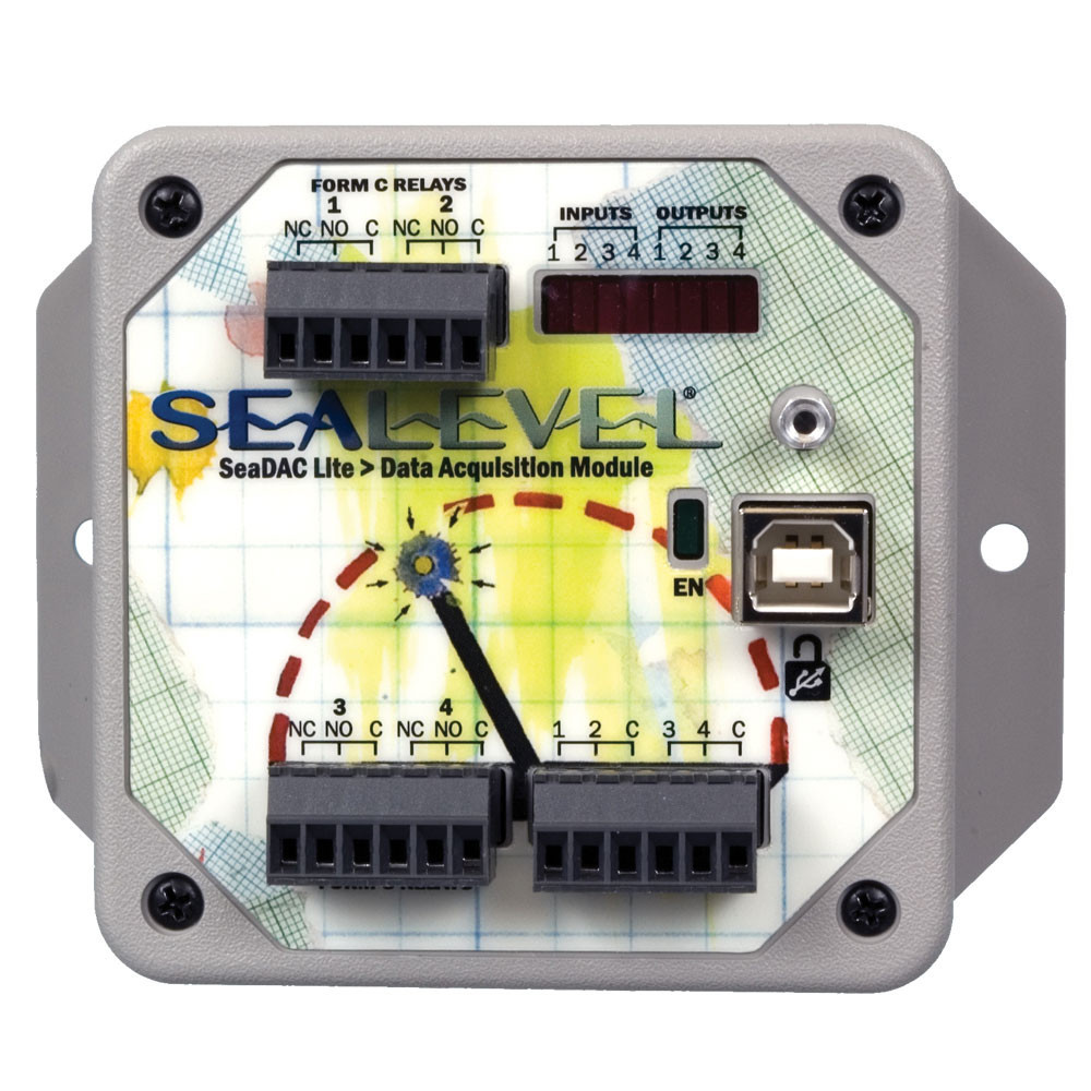 SeaDAC Lite - USB to 4 Isolated Inputs; 4 Form C Relays