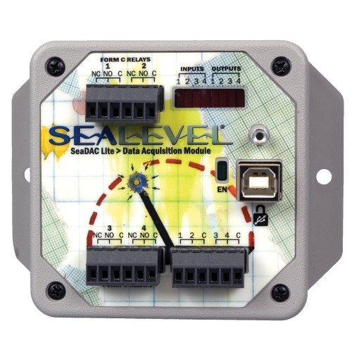 SeaDAC Lite - USB to 4 Isolated Inputs; 4 Form C Relays