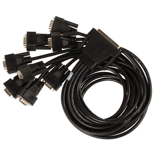 Molded Cable Assy DB-78 male to 8 DB-9 male 36"