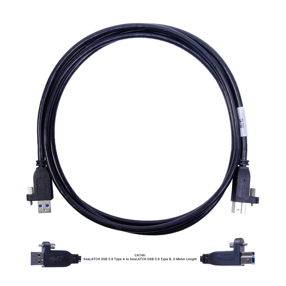 SeaLATCH USB 3.0 Type A to SeaLATCH USB 3.0 Type B, 2-Meter Length