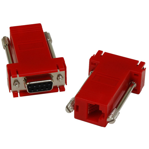 DB9F to RJ45 Modular Adapter (RS-422) for SeaI/O (Red)