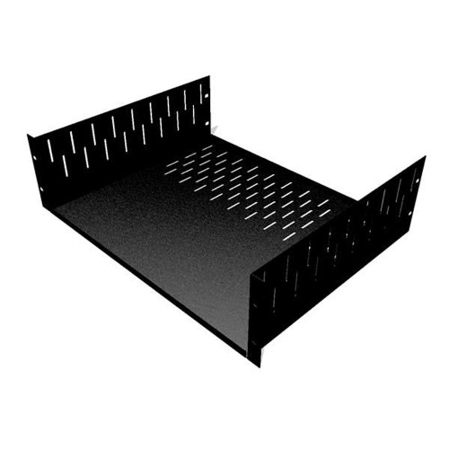 Black 2U Rackshelf