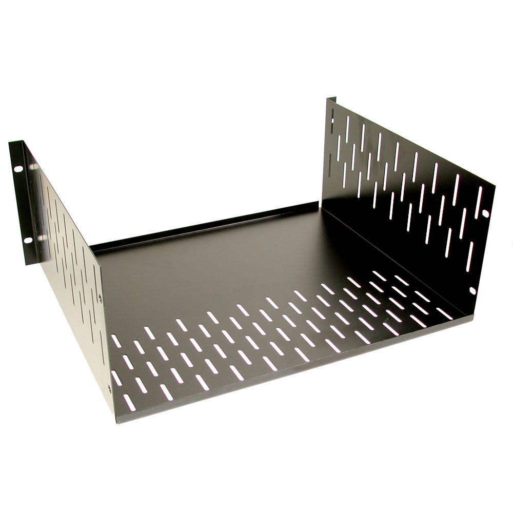 Black 4U Rackshelf Inside Width must be at least 17 3/8"